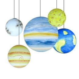 Nordic Planet Design Lampa wisząca Unikalny żyrandol z planetami układu słonecznego