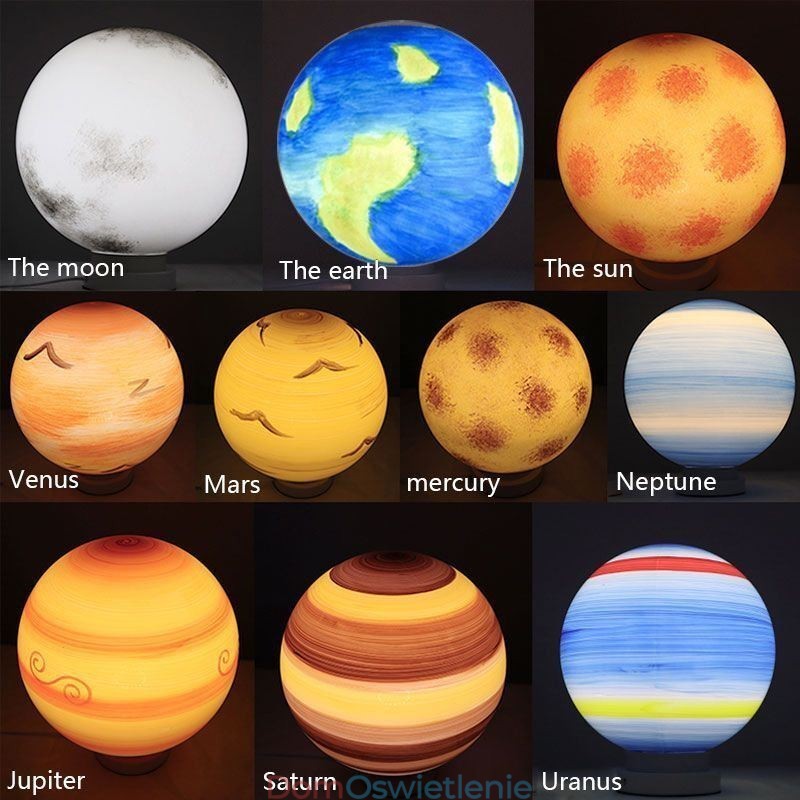 Nordic Planet Design Lampa wisząca Unikalny żyrandol z planetami układu słonecznego
