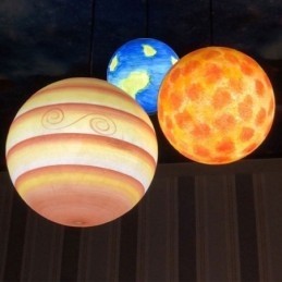 Nordic Planet Design Lampa wisząca Unikalny żyrandol z planetami układu słonecznego