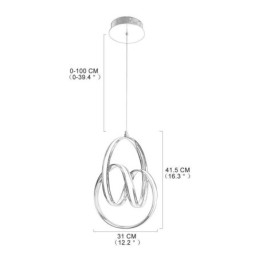 Nowoczesna minimalistyczna lampa wisząca, unikalna okrągła lampa w kształcie skrętu, wyspa