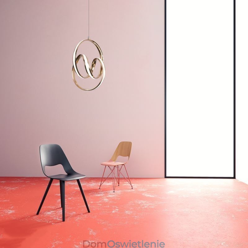 Nowoczesna minimalistyczna lampa wisząca, unikalna okrągła lampa w kształcie skrętu, wyspa