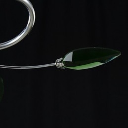 Żyrandol 6 świateł Country Aluminium Szkło Chrom