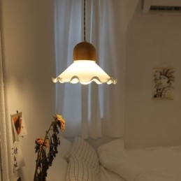 Nowoczesna lampa wisząca ze szkła koronkowego, pojedyncza lampa wisząca