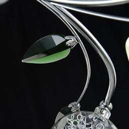 Żyrandol 6 świateł Country Aluminium Szkło Chrom