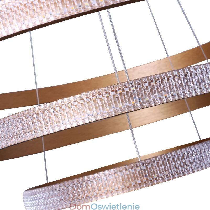 Nowoczesna lampa wisząca akrylowa 3 pierścienie lampa 80+60+40cm
