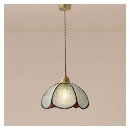 Minimalistyczna lampa wisząca ze szkła płatkowego, pojedyncza lampa wisząca ze szkła