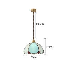 Minimalistyczna lampa wisząca ze szkła płatkowego, pojedyncza lampa wisząca ze szkła