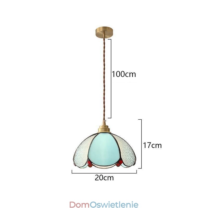 Minimalistyczna lampa wisząca ze szkła płatkowego, pojedyncza lampa wisząca ze szkła