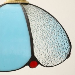 Minimalistyczna lampa wisząca ze szkła płatkowego, pojedyncza lampa wisząca ze szkła