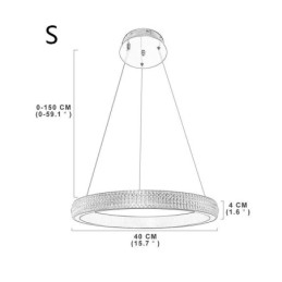 Lampa wisząca Ring Minimalistyczna oprawa świetlna z akrylu