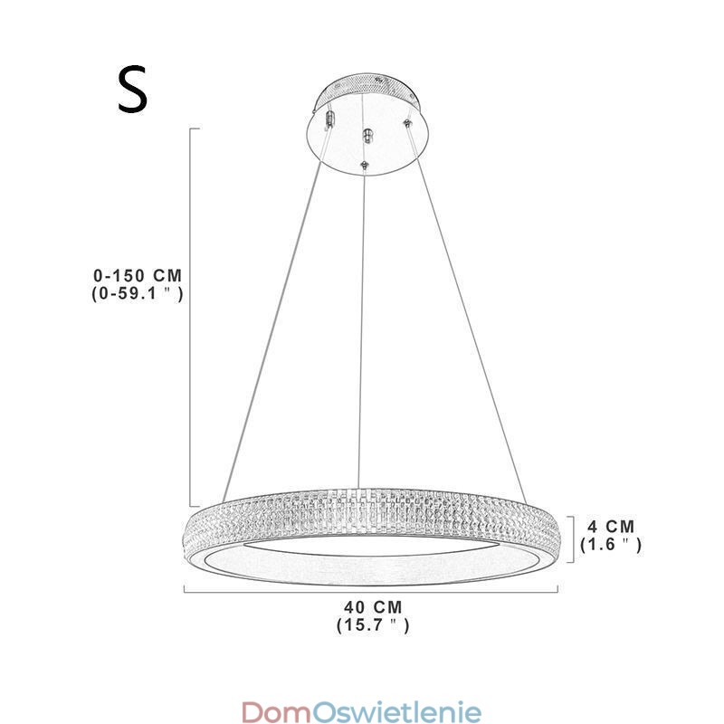 Lampa wisząca Ring Minimalistyczna oprawa świetlna z akrylu
