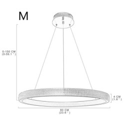 Lampa wisząca Ring Minimalistyczna oprawa świetlna z akrylu