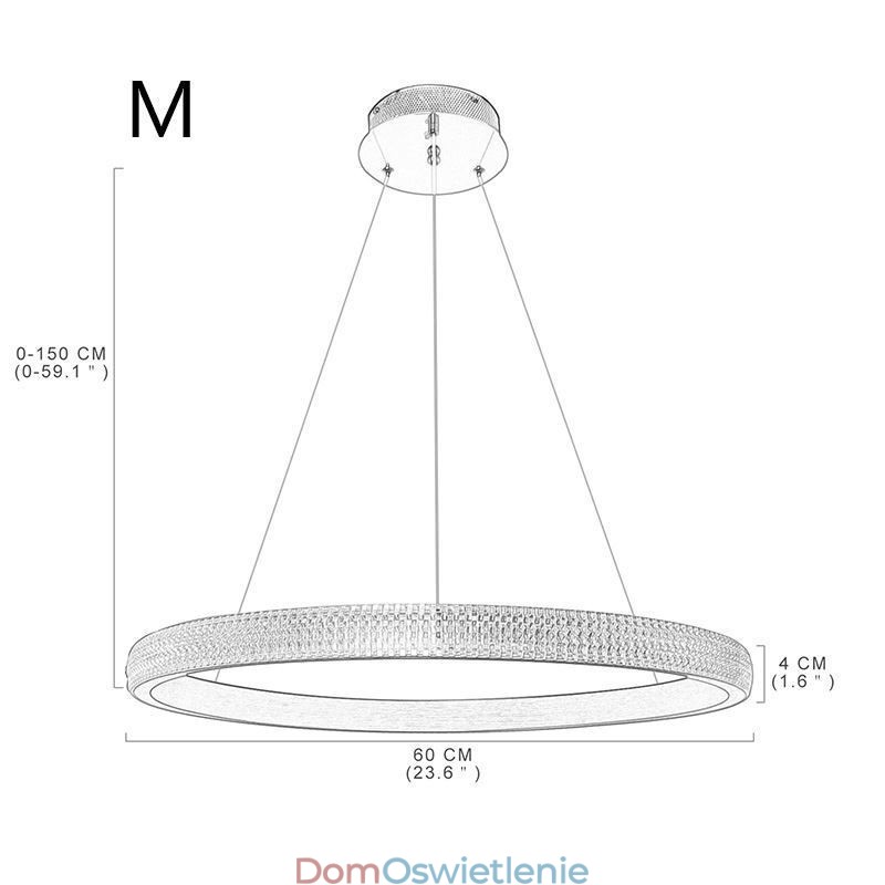 Lampa wisząca Ring Minimalistyczna oprawa świetlna z akrylu