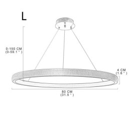 Lampa wisząca Ring Minimalistyczna oprawa świetlna z akrylu