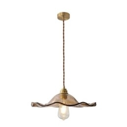 Wisząca lampa ze szkła Lotus Leaf, kreatywna, dekoracyjna oprawa świetlna