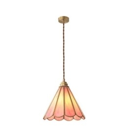 Wisząca lampa szklana w stylu japońskim, retro, płatek światła