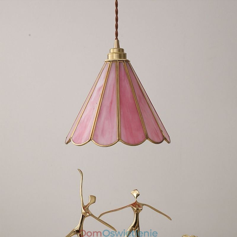 Wisząca lampa szklana w stylu japońskim, retro, płatek światła
