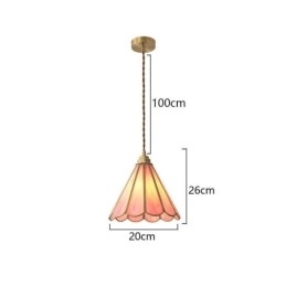 Wisząca lampa szklana w stylu japońskim, retro, płatek światła