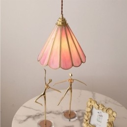 Wisząca lampa szklana w stylu japońskim, retro, płatek światła