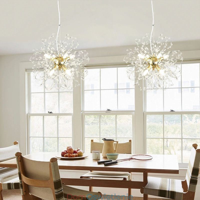 Wisząca lampa kryształowa Dandelion, elegancki żyrandol