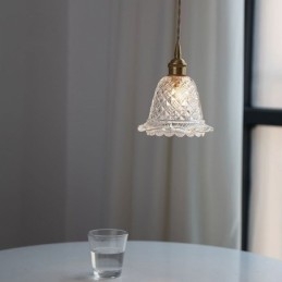 Nowoczesna lampa wisząca ze szkła kwiatowego 1 światło dekoracyjne oprawa świetlna