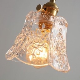 Lampa wisząca kwiatowa Minimalistyczna dekoracyjna szklana oprawa świetlna