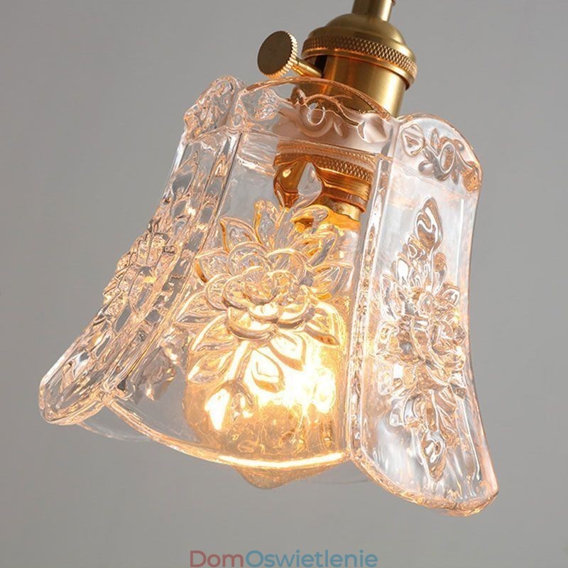 Lampa wisząca kwiatowa Minimalistyczna dekoracyjna szklana oprawa świetlna
