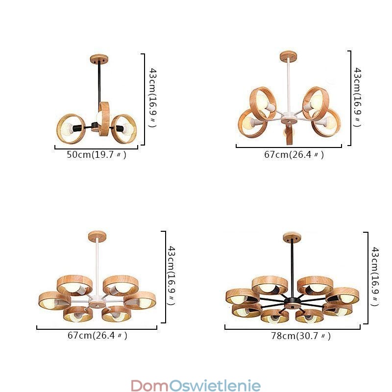 Nordic Unique Drewniana lampa wisząca