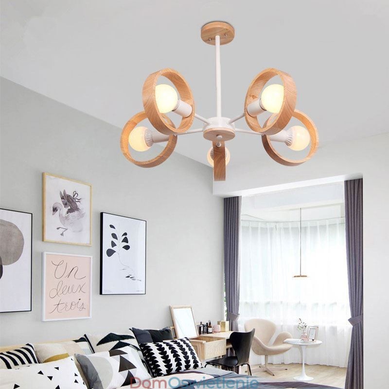 Nordic Unique Drewniana lampa wisząca