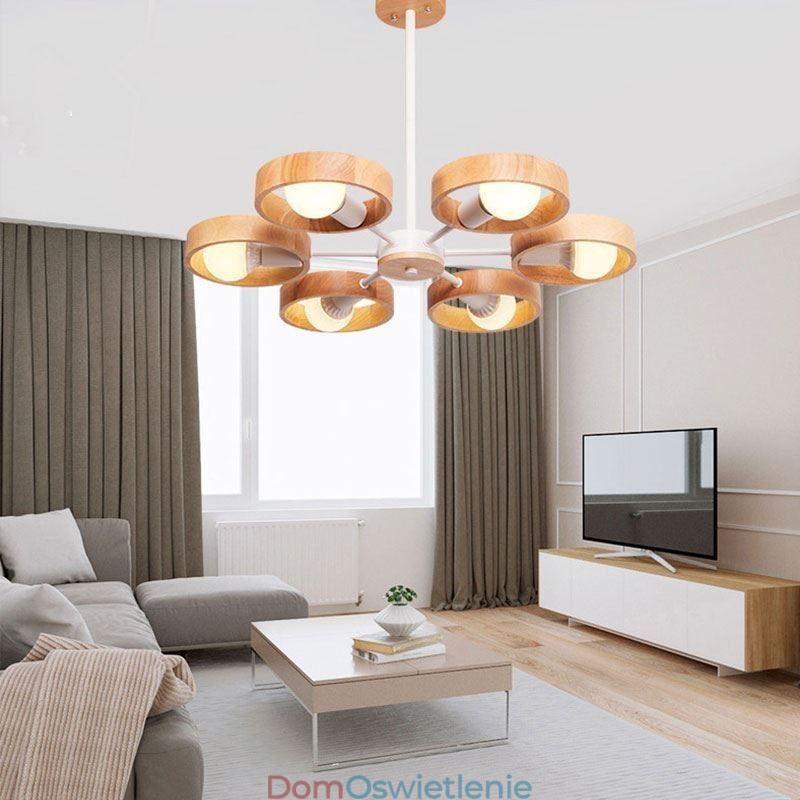 Nordic Unique Drewniana lampa wisząca
