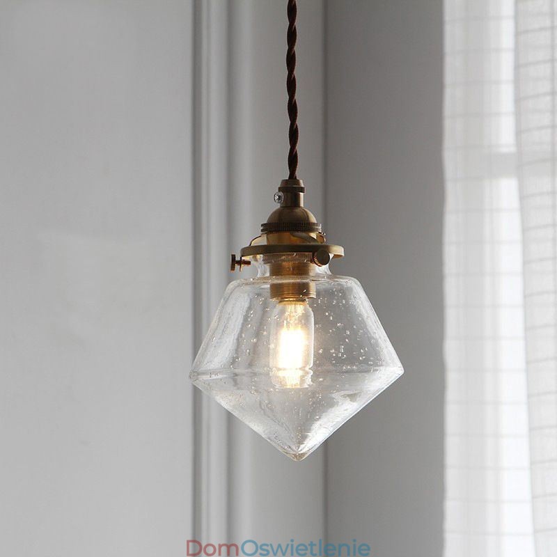1 Światło Diamentowe Szklane Wiszące Światło Bubble Glass Lampa Oprawa