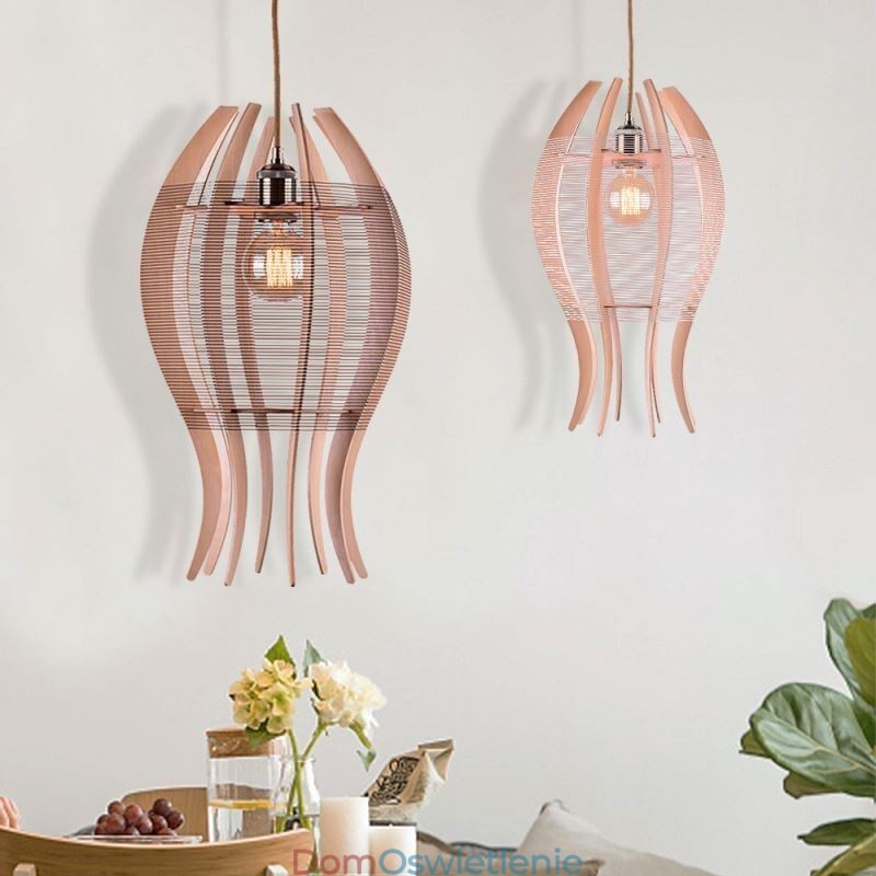 DIY Nordic Wood Wisząca lampa w kształcie ryby