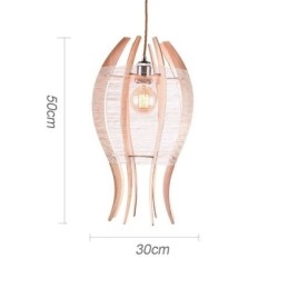 DIY Nordic Wood Wisząca lampa w kształcie ryby