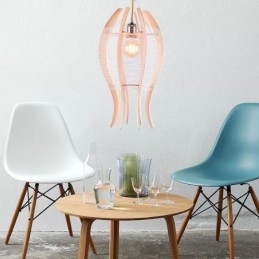 DIY Nordic Wood Wisząca lampa w kształcie ryby