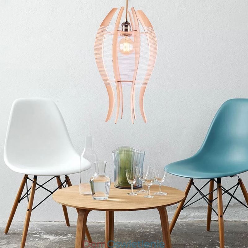 DIY Nordic Wood Wisząca lampa w kształcie ryby