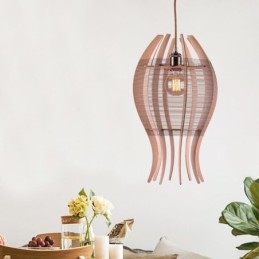 DIY Nordic Wood Wisząca lampa w kształcie ryby
