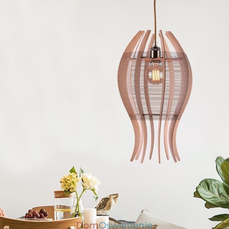 DIY Nordic Wood Wisząca lampa w kształcie ryby