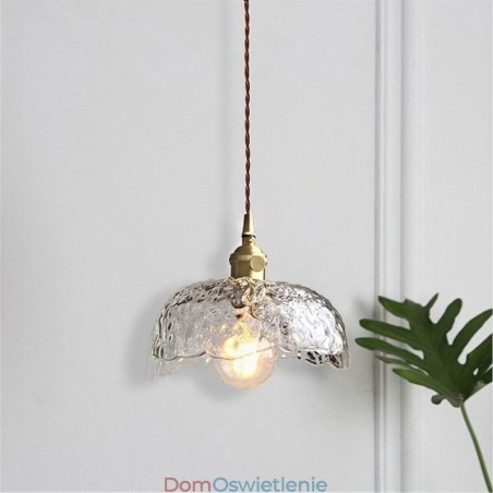 Nieregularna lampa wisząca ze szkła mosiężnego, lampa sufitowa ze szkła młotkowego Nieregularna lampa wisząca ze szkła mosiężnego, lampa sufitowa ze szkła młotkowego