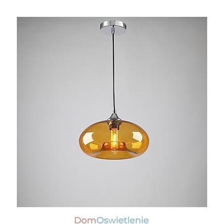 Nowoczesna charakterystyczna lampa wisząca z 1 lampą i przezroczystym szklanym kloszem Nowoczesna charakterystyczna lampa wisząca z 1 lampą i przezroczystym szklanym kloszem