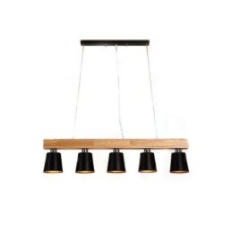 Nordic Drewniany żyrandol Unikalna prosta lampa wisząca Cafe