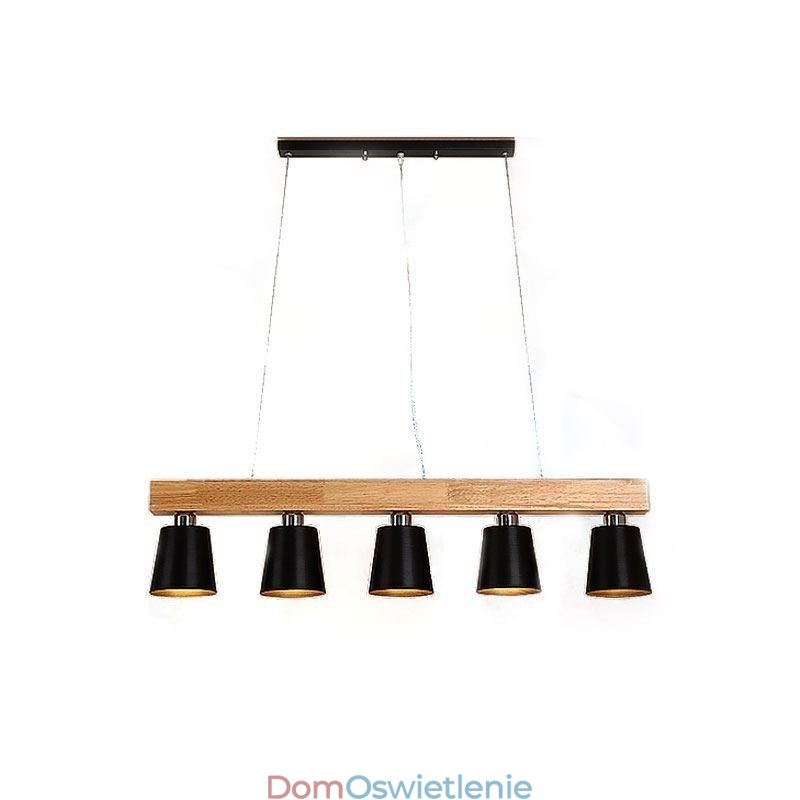 Nordic Drewniany żyrandol Unikalna prosta lampa wisząca Cafe
