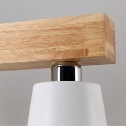 Nordic Drewniany żyrandol Unikalna prosta lampa wisząca Cafe