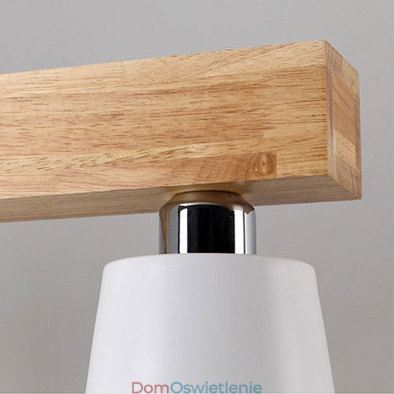 Nordic Drewniany żyrandol Unikalna prosta lampa wisząca Cafe