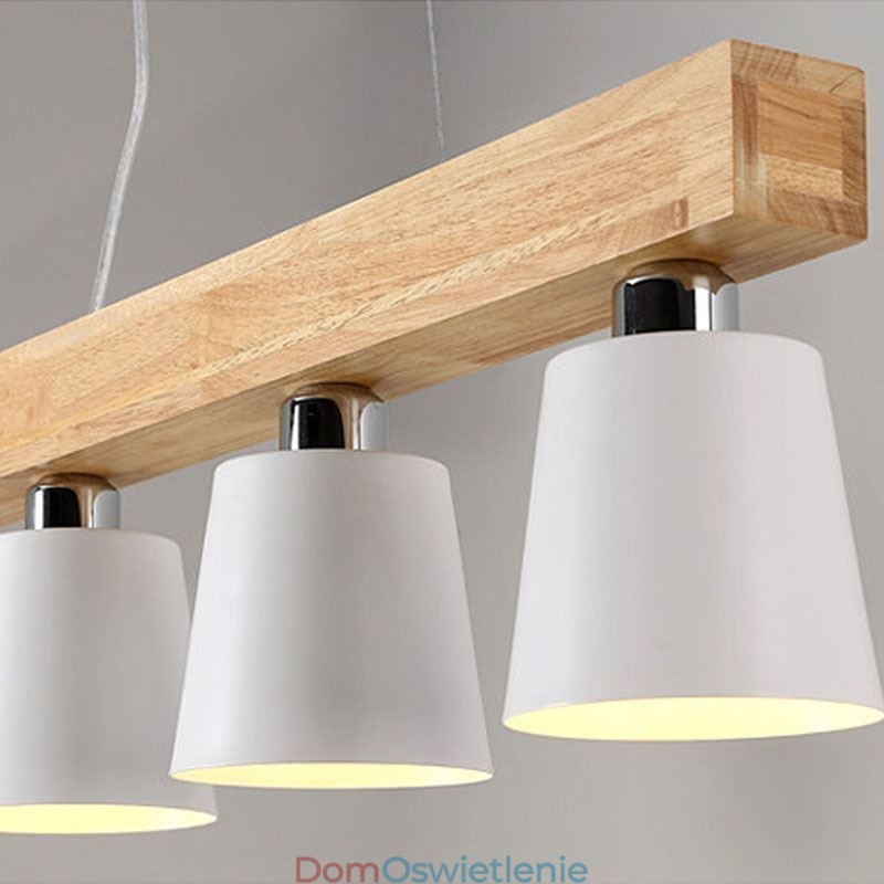 Nordic Drewniany żyrandol Unikalna prosta lampa wisząca Cafe