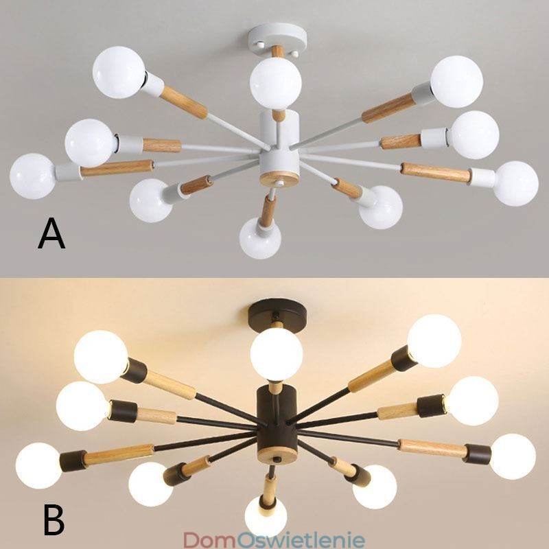 Nordic Wisząca lampa Kreatywna Magiczna fasola Kłoda Wisząca lampa