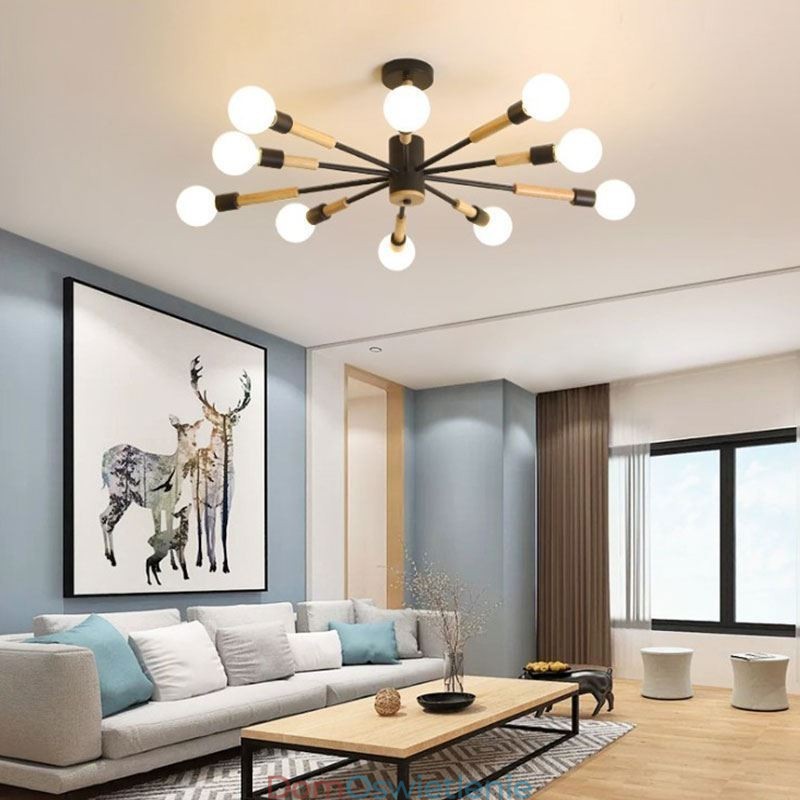 Nordic Wisząca lampa Kreatywna Magiczna fasola Kłoda Wisząca lampa