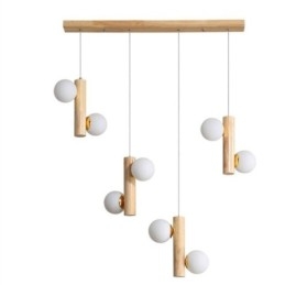 Drewniana lampa wisząca Magic Bean Cluster sufitowa lampa wyspa