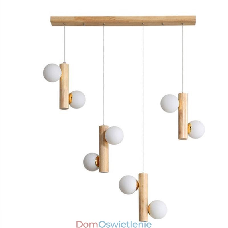 Drewniana lampa wisząca Magic Bean Cluster sufitowa lampa wyspa