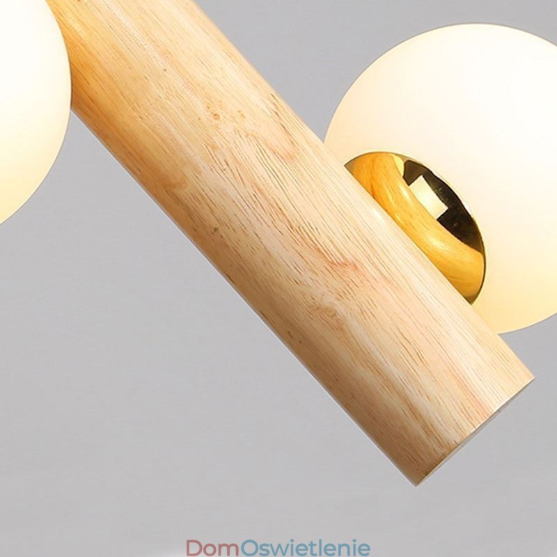 Drewniana lampa wisząca Magic Bean Cluster sufitowa lampa wyspa