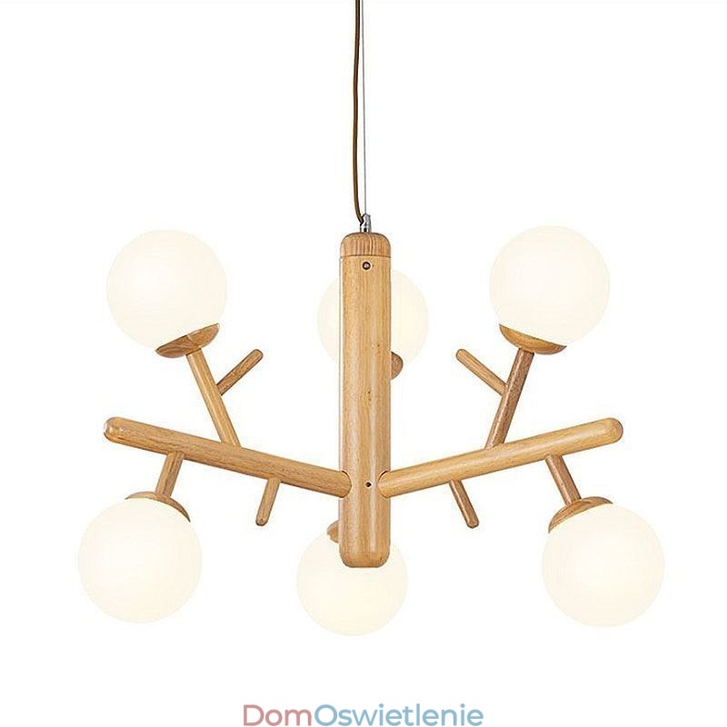 Drewniana lampa wisząca Nordic Creative